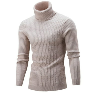 Fubotevic Mens Stretchy Autumn Winter Crew Neck Contrast Knitted Slim Pullover Sweaters 